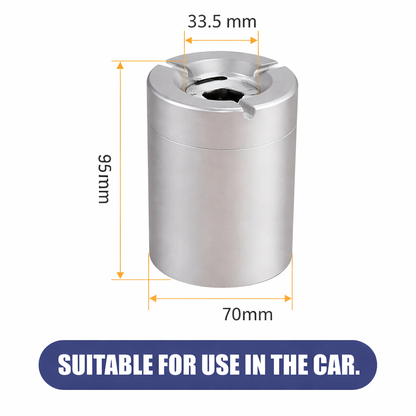 Stainless Steel Twist-Lock Ashtray for Car and Home | Odor-Sealing 360° Rotation Design Smokeless Holder