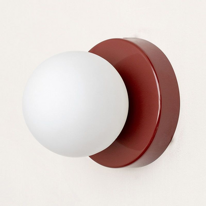 Metal Sconce with Glass Dome – Compact 4.7-Inch Fixture for Hallways, Bedrooms & Entryways – E26 Base 6W Indoor Accent Lighting – Rust-Proof