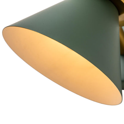 Adjustable Gooseneck Reading Sconce Metal Cone Shade Wall Light for Bedroom Hallway Nightstand Modern Mid-Century Bedside Downlight