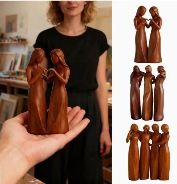 SISTERBOND – Elegant Resin Friendship Sculpture