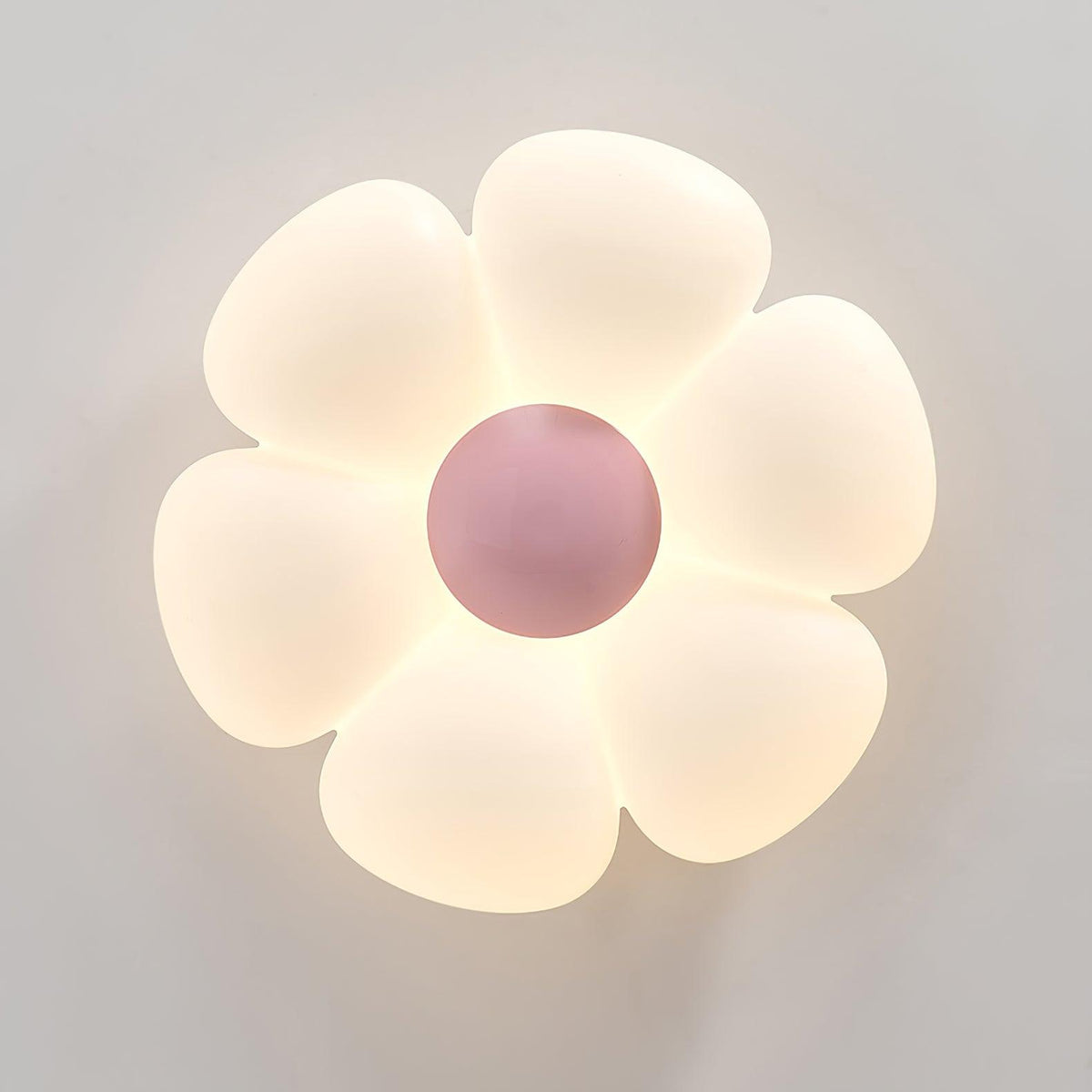 Flush Mount LED Ceiling Light 20 in Diameter Metal Acrylic Fixture for Bedrooms Dining Rooms Living Spaces Low Profile Modern Overhead Light