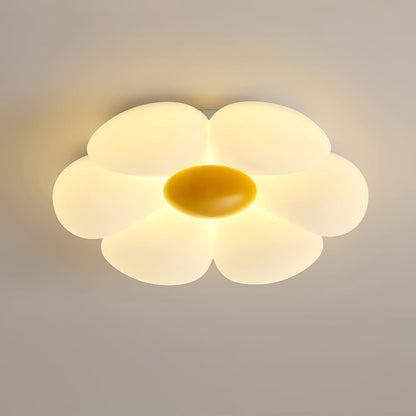 Flush Mount LED Ceiling Light 20 in Diameter Metal Acrylic Fixture for Bedrooms Dining Rooms Living Spaces Low Profile Modern Overhead Light
