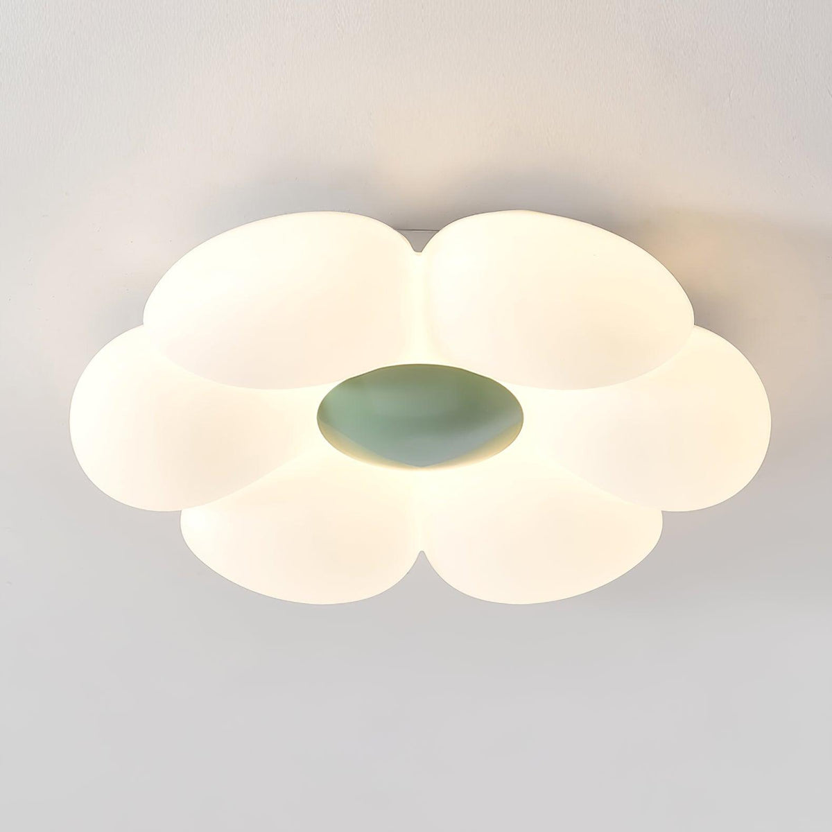 Flush Mount LED Ceiling Light 20 in Diameter Metal Acrylic Fixture for Bedrooms Dining Rooms Living Spaces Low Profile Modern Overhead Light