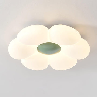 Flush Mount LED Ceiling Light 20 in Diameter Metal Acrylic Fixture for Bedrooms Dining Rooms Living Spaces Low Profile Modern Overhead Light
