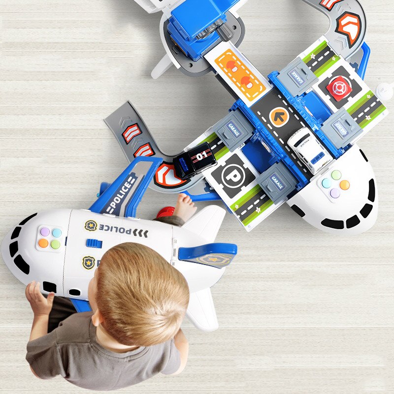 Airport Toy Set with Plane & Vehicles 20-Piece Pretend Play Kit for Kids Ages 3-6 Developmental Learning Transport Theme