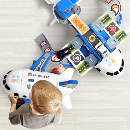 Airport Toy Set with Plane & Vehicles 20-Piece Pretend Play Kit for Kids Ages 3-6 Developmental Learning Transport Theme