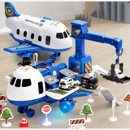 Airport Toy Set with Plane & Vehicles 20-Piece Pretend Play Kit for Kids Ages 3-6 Developmental Learning Transport Theme