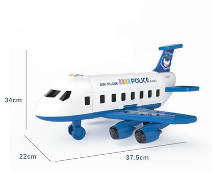 Airport Toy Set with Plane & Vehicles 20-Piece Pretend Play Kit for Kids Ages 3-6 Developmental Learning Transport Theme