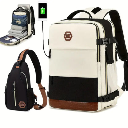 TravelEase Airline-Compatible Laptop Backpack 40x20x25