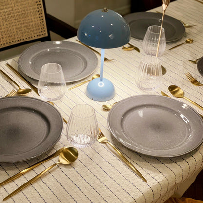 Slate Ceramic Dinnerware Set – Elegant Glossy Finish for Everyday and Special Occasions