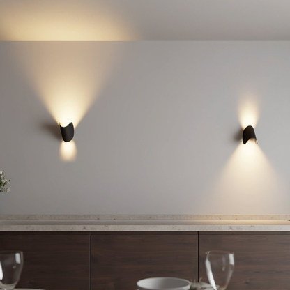 Sleek Semi-Circle Wall Sconce | Modern Minimalist Design with Dual Directional Light for Dynamic Illumination