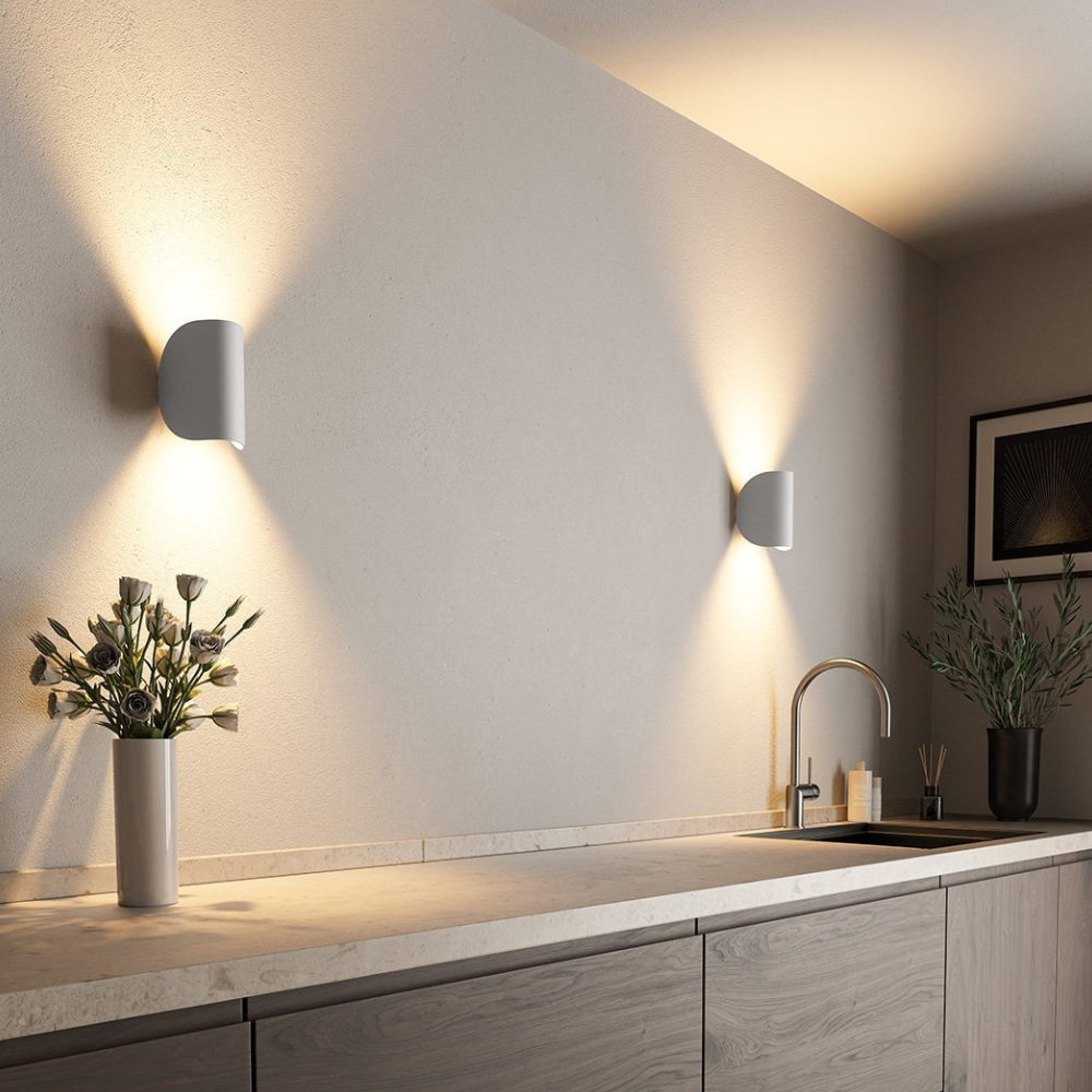 Sleek Semi-Circle Wall Sconce | Modern Minimalist Design with Dual Directional Light for Dynamic Illumination