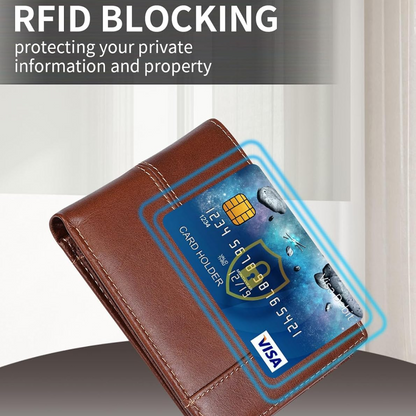 Mens Wallets, RFID Blocking Bifold Wallet for Men with 16 Card Slots and ID Compartment, Slim Genuine Leather Wallet
