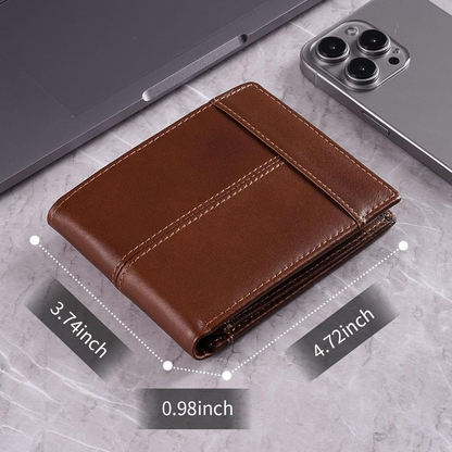 SlimArmor | RFID-Blocking Leather Bifold Wallet for Men with 16 Card Slots | Durable Design for Everyday Use