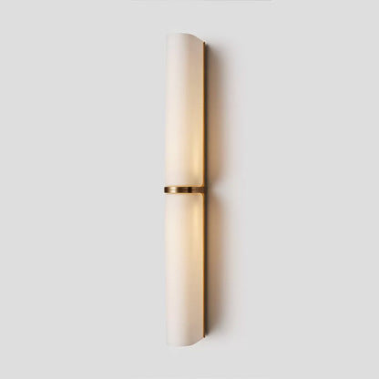 Glass Wall Sconce 2-Light Modern LED Fixture with Metal Frame for Bedroom Living Room Hallway