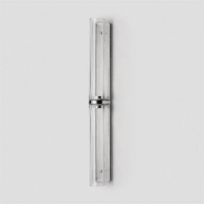 Glass Wall Sconce 2-Light Modern LED Fixture with Metal Frame for Bedroom Living Room Hallway