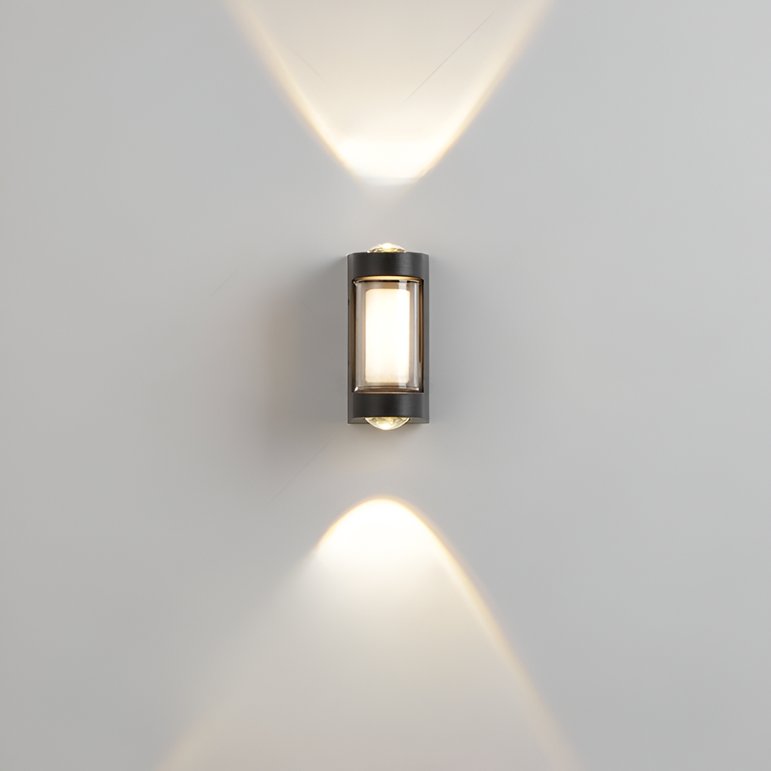 Outdoor Sconce Fixture 10.6 in Black Waterproof Bidirectional Beam for Exterior Walls Entrance Porch Garden Pathway Architectural Accent IP6