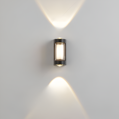 Outdoor Sconce Fixture 10.6 in Black Waterproof Bidirectional Beam for Exterior Walls Entrance Porch Garden Pathway Architectural Accent IP6