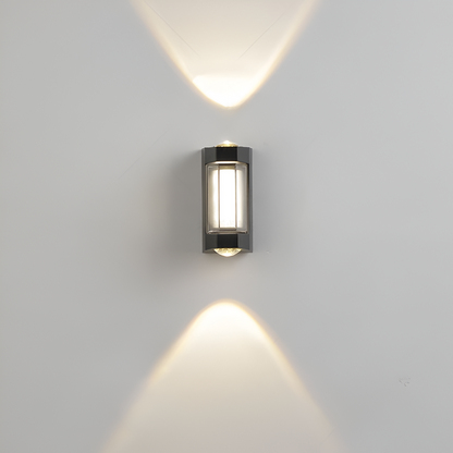 Outdoor Sconce Fixture 10.6 in Black Waterproof Bidirectional Beam for Exterior Walls Entrance Porch Garden Pathway Architectural Accent IP6