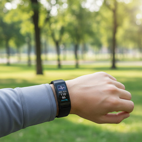 Montre connectée avec suivi de la pression artérielle, ECG et fréquence cardiaque