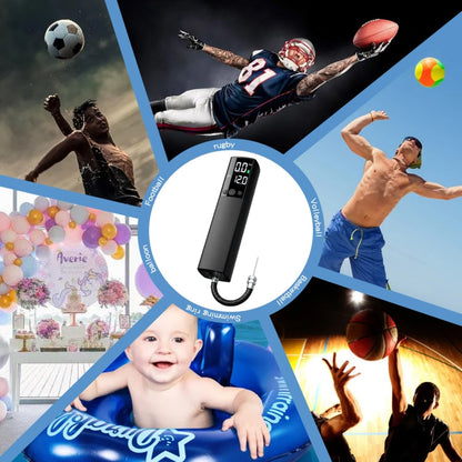 Smart Air Pump | Wireless Electric Inflator with LCD Display & LED Light | Compact Design for Quick Ball Inflation