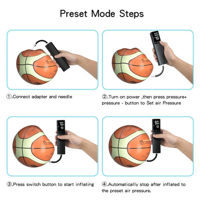 Smart Air Pump | Wireless Electric Inflator with LCD Display & LED Light | Compact Design for Quick Ball Inflation
