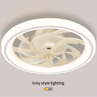 Smart Ceiling Fan with LED Lights & Dimmable Features | Modern Flush Mount Design for Year-Round Comfort
