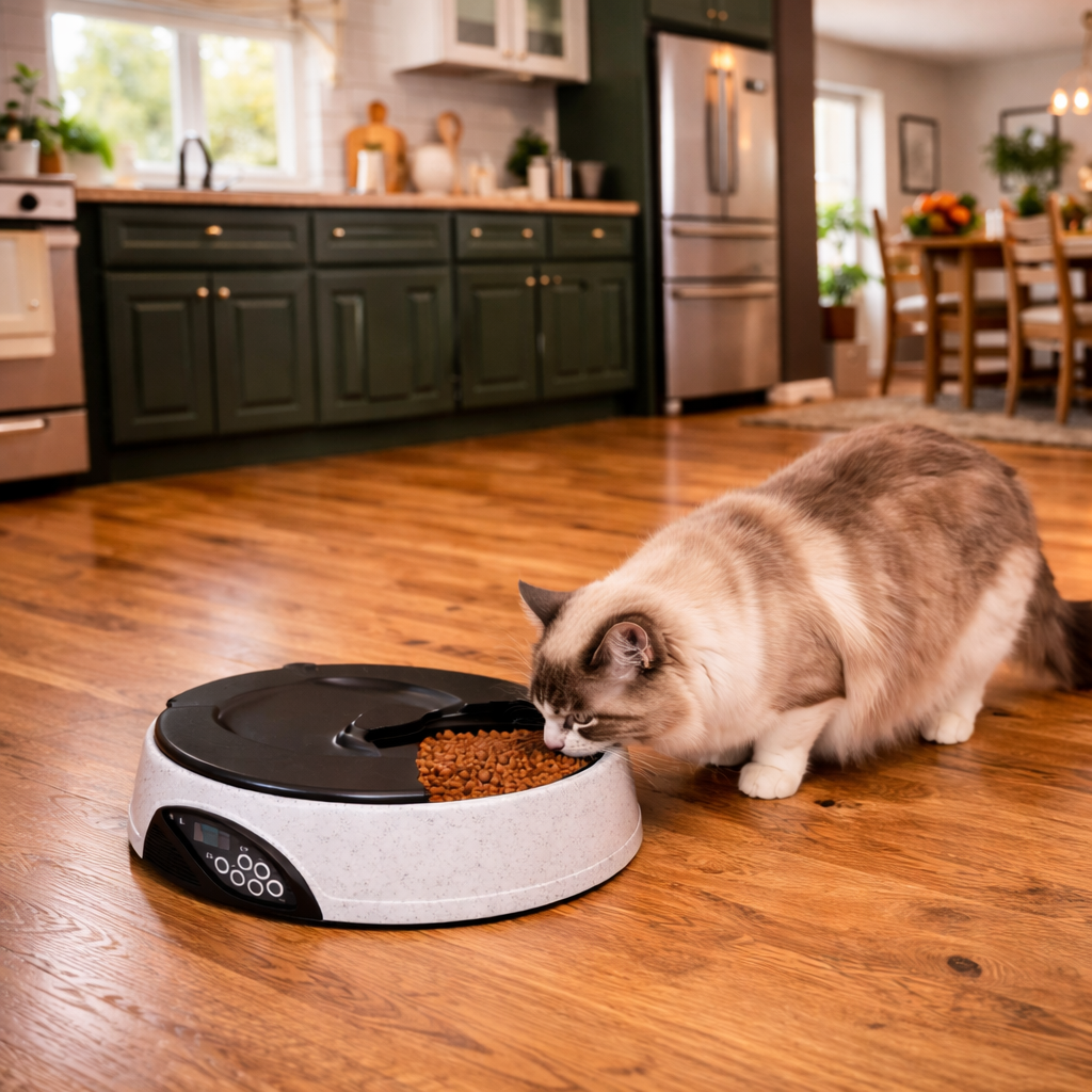 Smart Pet Feeder | Automatic Cat & Dog Feeder with Portion Control | Timed Meal Dispenser for Healthy Nutrition