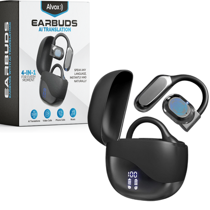 Smart Translation Earbuds | Wireless Bluetooth Earbuds with Type C Charging | Real-Time Voice Translation for Effortless Communication