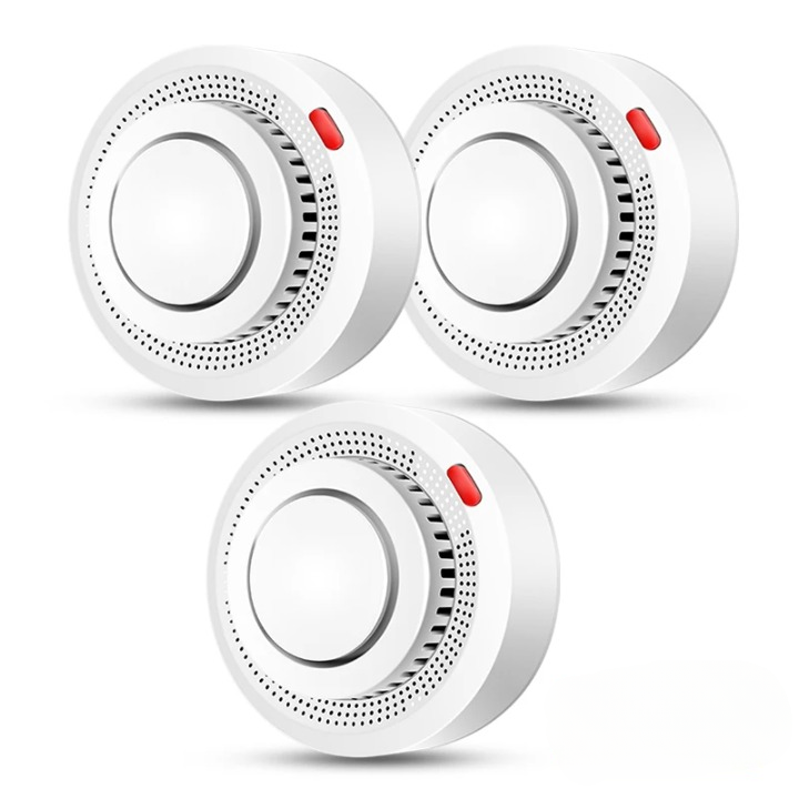 Smart WiFi Smoke Detector with 85dB Alarm | Compact Design for Home Safety