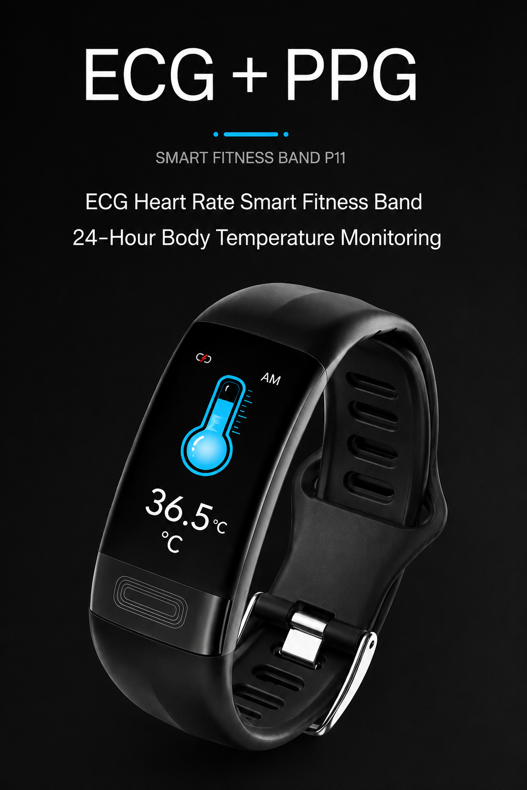 Montre connectée de suivi de santé avec ECG, tension artérielle et suivi du sommeil
