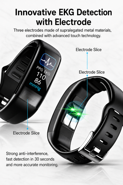 Montre connectée de suivi de santé avec ECG, tension artérielle et suivi du sommeil