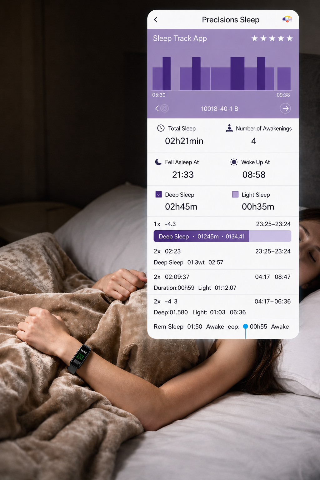 Montre connectée de suivi de santé avec ECG, tension artérielle et suivi du sommeil