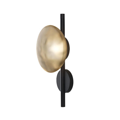 Modern Glass Sconce Light for Bedroom Hallway | Textured LED Wall Fixture Black or Gold Finish | Indoor Ambient Lighting