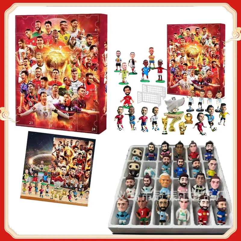 Calendrier de l'Avent Football | Compte à rebours unique avec jouets quotidiens | 24 jours de plaisir en famille pour les enfants