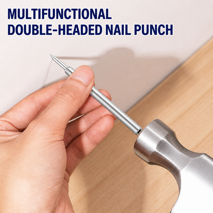 Double-Head Baseboard Nail Set for Invisible Trim Installation 100-Piece Galvanized Steel Fasteners with Tool for Wall Molding Carpentry Pro