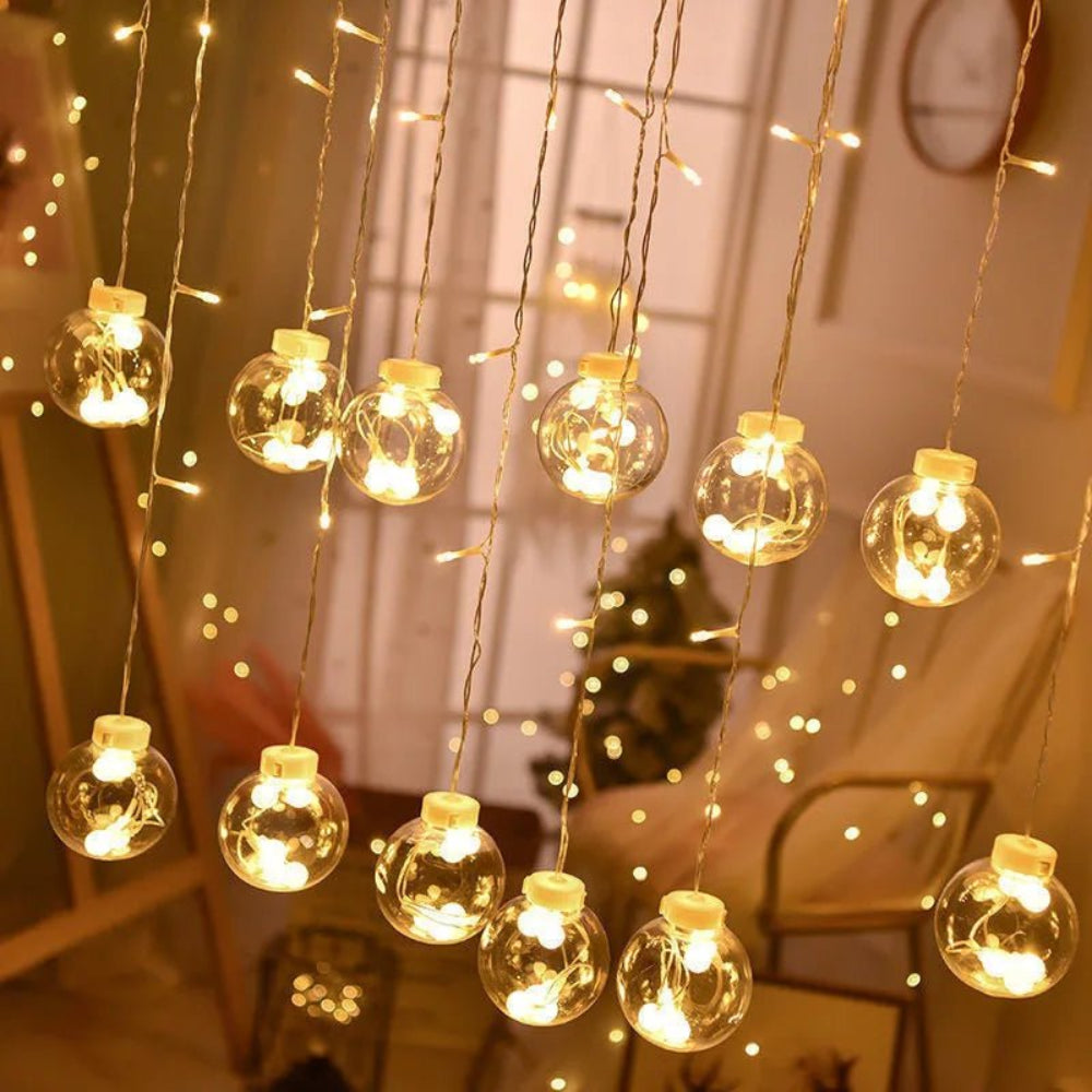 Guirlande lumineuse solaire à pendentifs – Élégants éclairages solaires d'extérieur avec détecteur crépusculaire pour jardin et terrasse