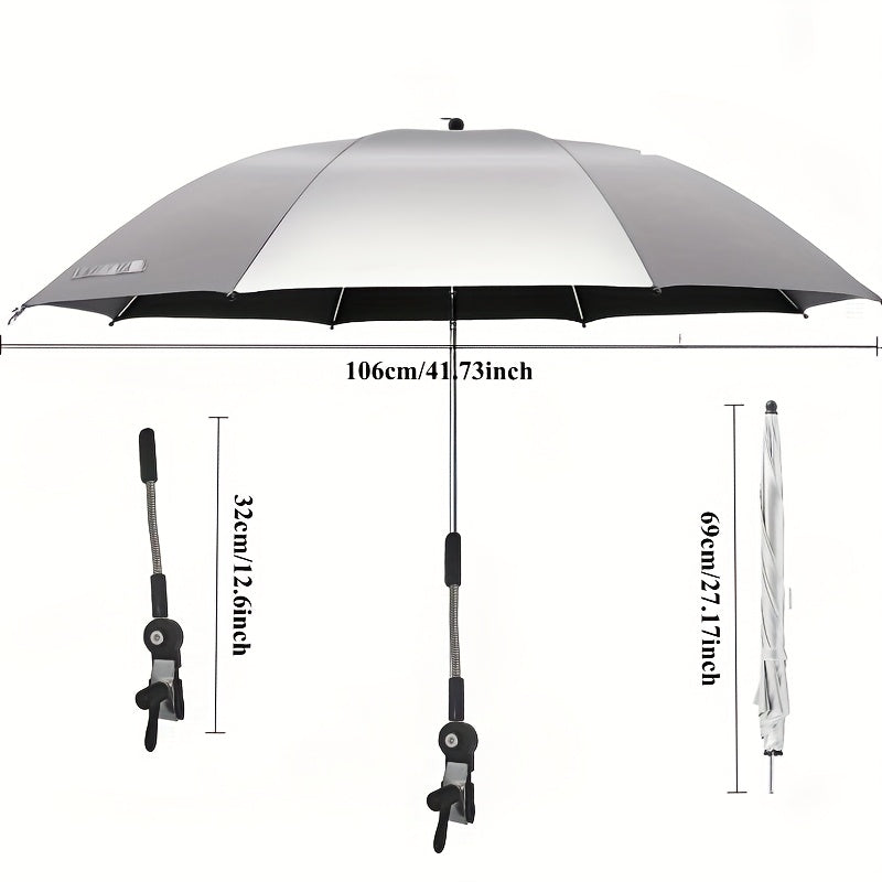 Solara Portable Shade Umbrella - UV-Resistant Polyester, Adjustable Height