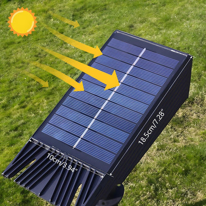 Adjustable Solar Spotlight for Garden | Zoom Beam Outdoor LED Light for Landscaping & Pathways | Warm White 3000K Wireless Solar Powered