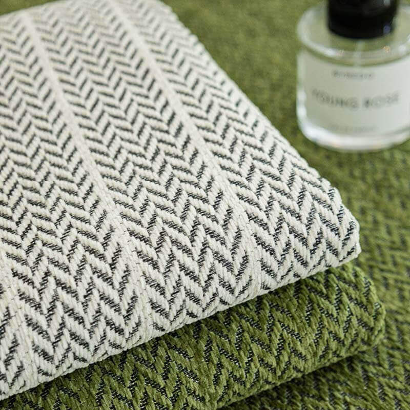 Textured Herringbone Furniture Throw for Sofa Chair Armrest Protection Plush Anti-Slip Sectional Cover for Living Room Bedroom Pet-Friendly