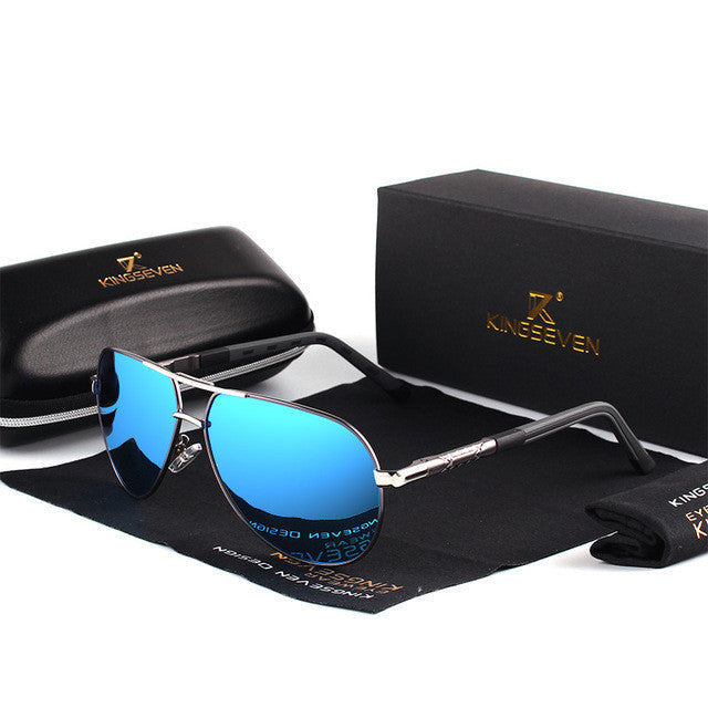 Men's Aviator Sunglasses with UV400 Protection & Anti-Glare Polarized Lenses for Driving, Hiking & Outdoor Activities