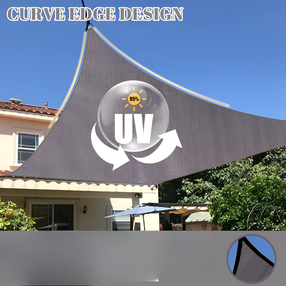 Waterproof Rectangular Shade Sail UV Protection Outdoor Canopy for Patio Deck Pool Garden Balcony Sun Shelter Heavy-Duty Polyester