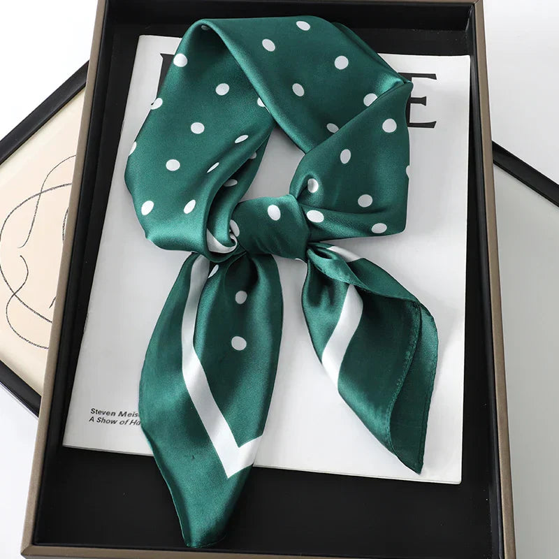Sophie Silk Charm Scarf | Plaid Pattern, Versatile Accessory