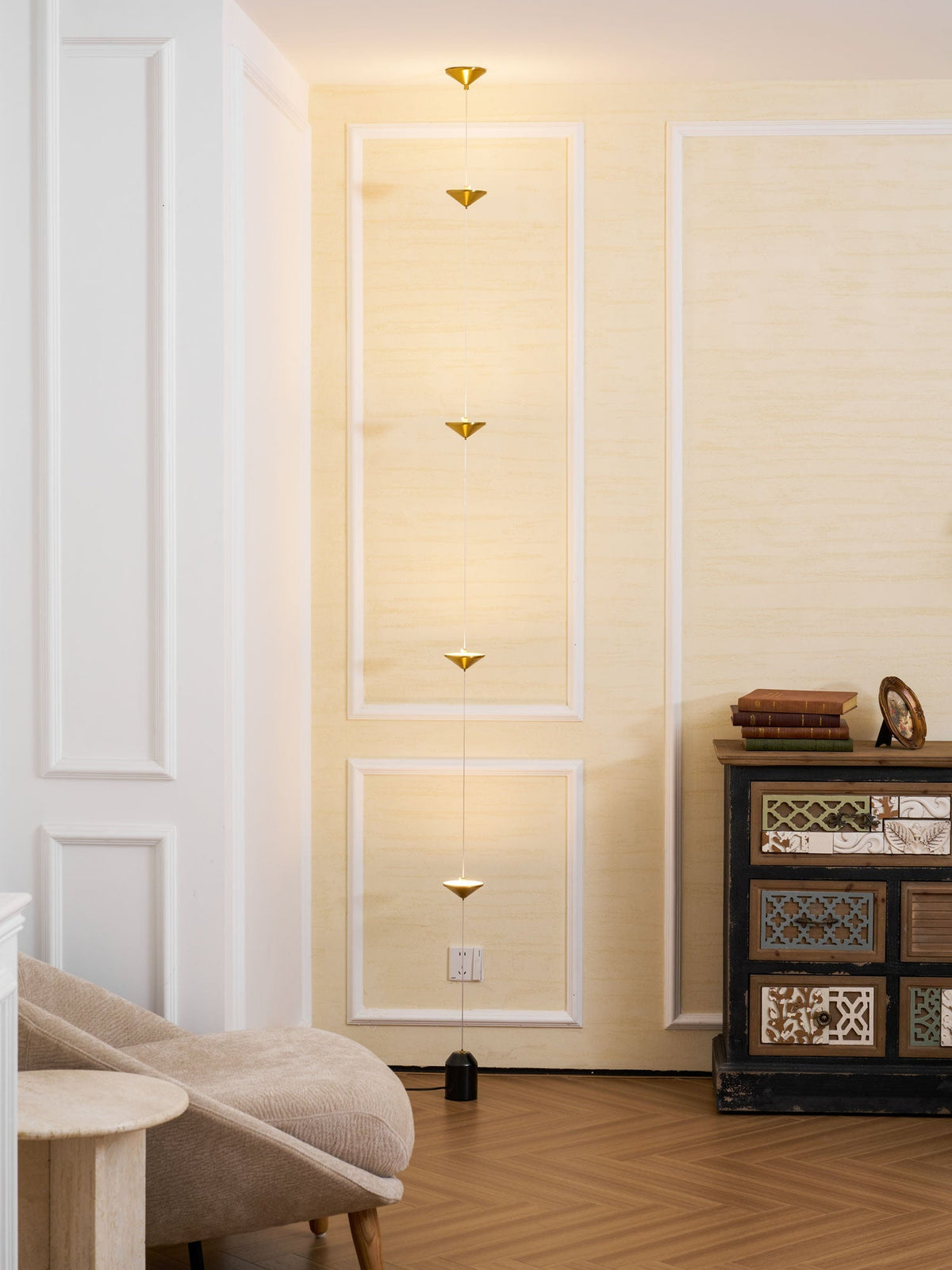 LED Floor Lamp with Marble Counterweight and Adjustable Pull Cable for Living Room Bedroom Reading Corner Modern Home Decor Ambient Task Lig