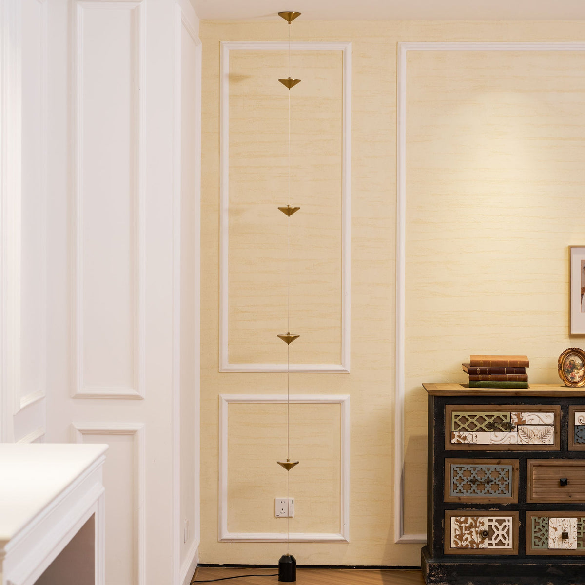 LED Floor Lamp with Marble Counterweight and Adjustable Pull Cable for Living Room Bedroom Reading Corner Modern Home Decor Ambient Task Lig