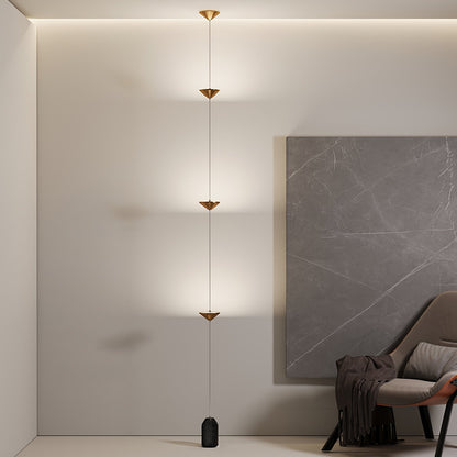 LED Floor Lamp with Marble Counterweight and Adjustable Pull Cable for Living Room Bedroom Reading Corner Modern Home Decor Ambient Task Lig
