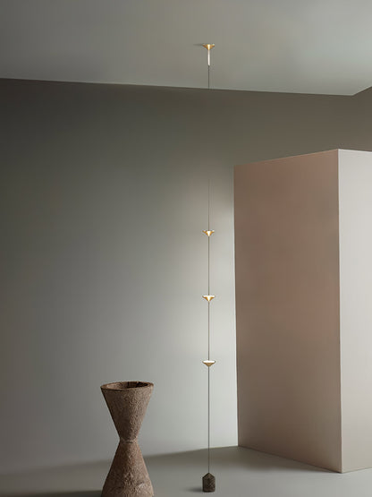 LED Floor Lamp with Marble Counterweight and Adjustable Pull Cable for Living Room Bedroom Reading Corner Modern Home Decor Ambient Task Lig