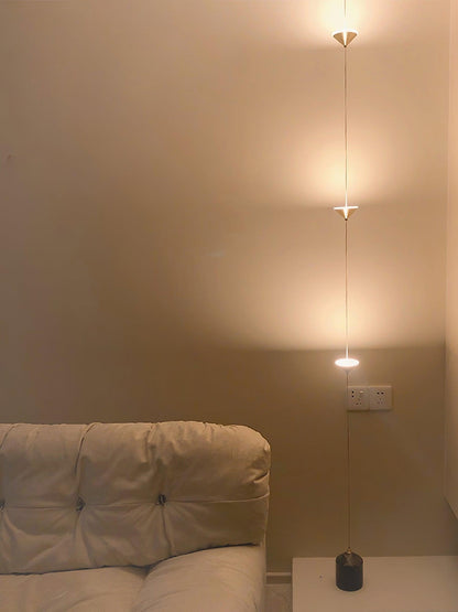 LED Floor Lamp with Marble Counterweight and Adjustable Pull Cable for Living Room Bedroom Reading Corner Modern Home Decor Ambient Task Lig