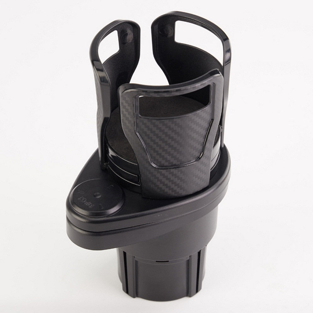 Space Saver | 2-in-1 Car Cup Holder with Adjustable Base | Rotating Design for Easy Access