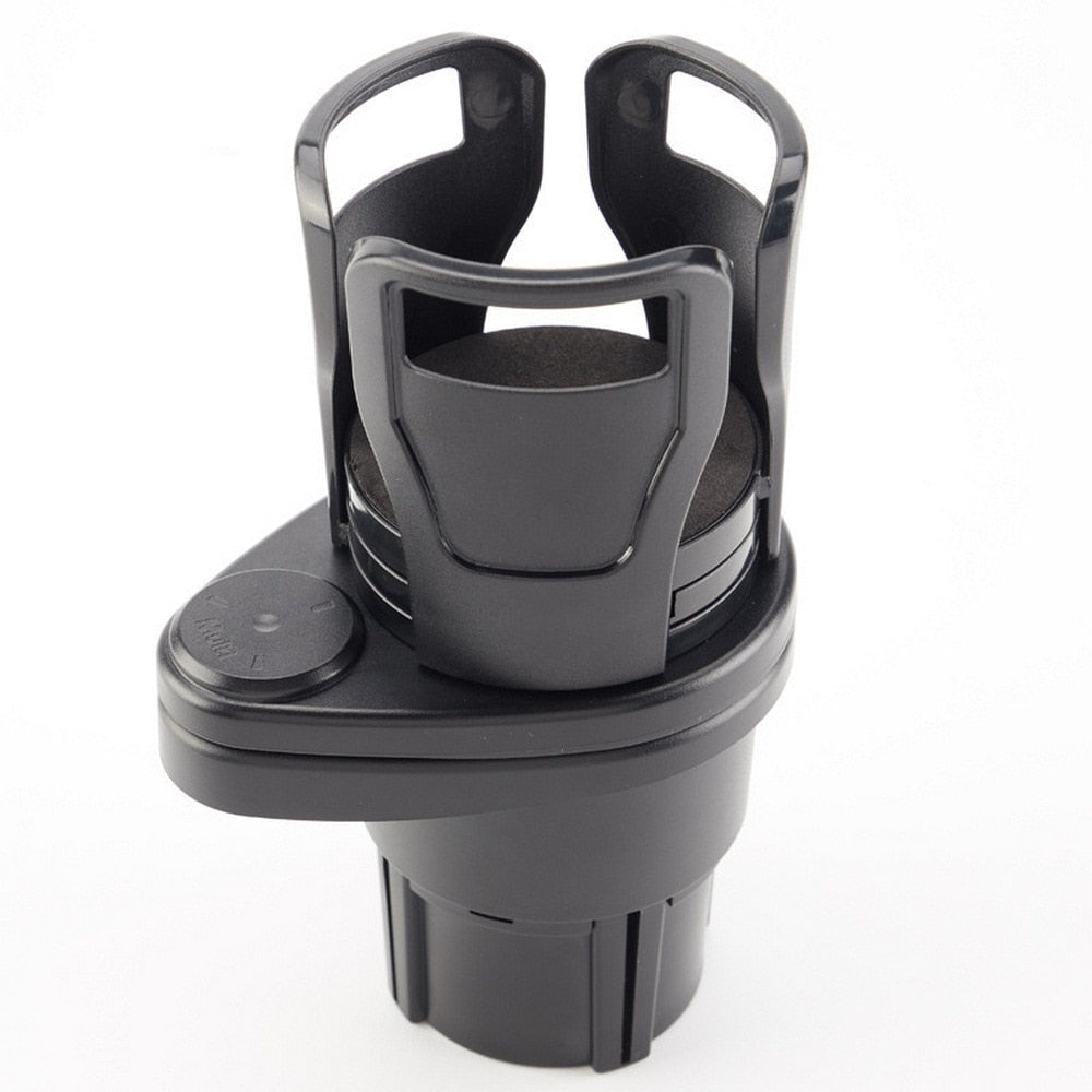Space Saver | 2-in-1 Car Cup Holder with Adjustable Base | Rotating Design for Easy Access